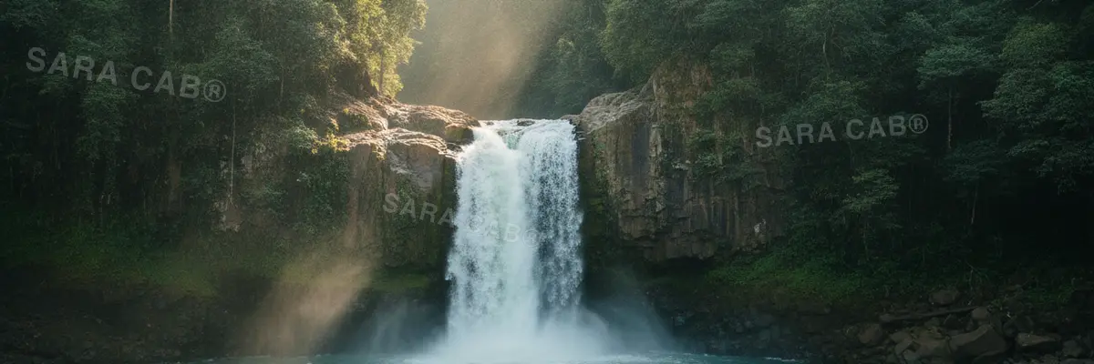Waterfalls in the Western Ghats foothills near Courtallam