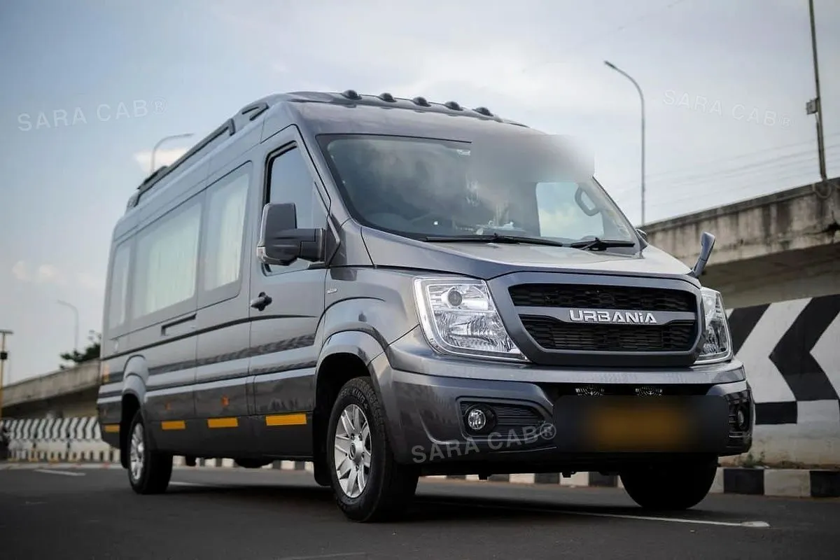Force Urbania exterior, front three-quarter view on an open road