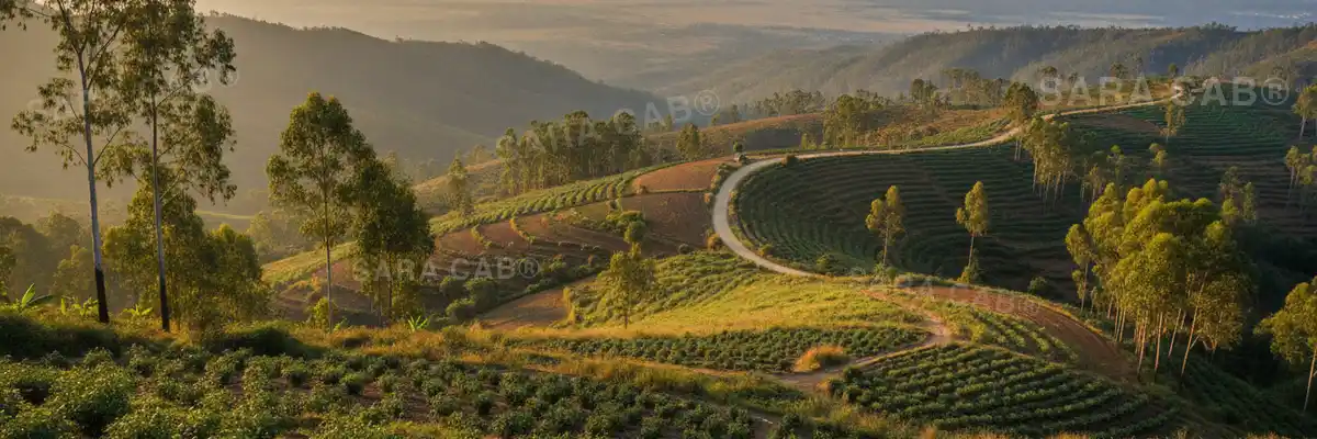 Terraced slopes and rose gardens in the Yelagiri hills